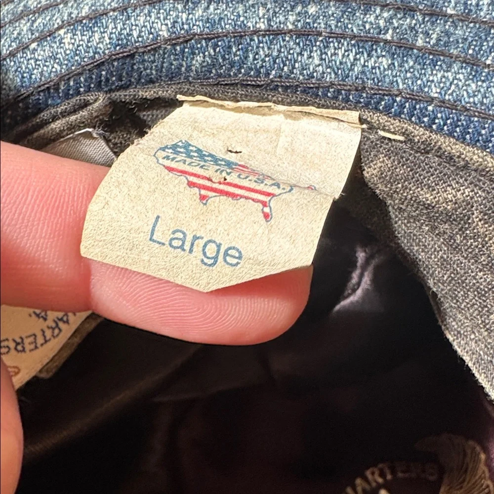 Henschel Hatquarters USA denim hat with a stone/acid wash finish - Picture 5 of 7